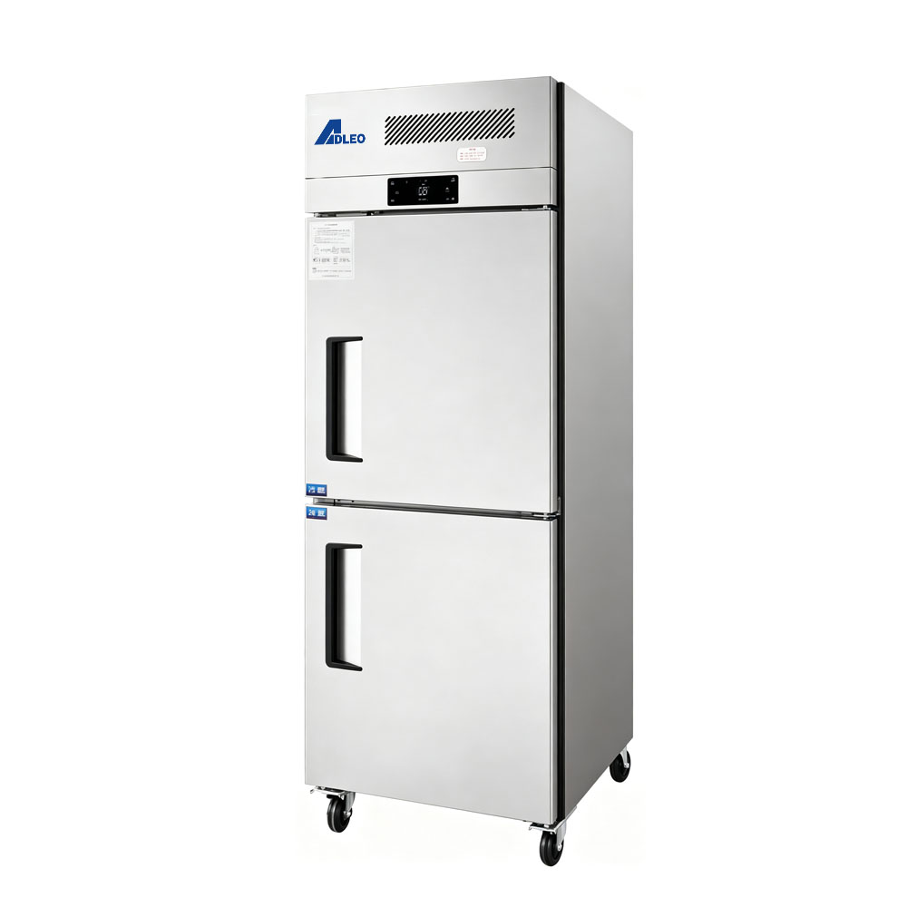 Double-door upright refrigerator